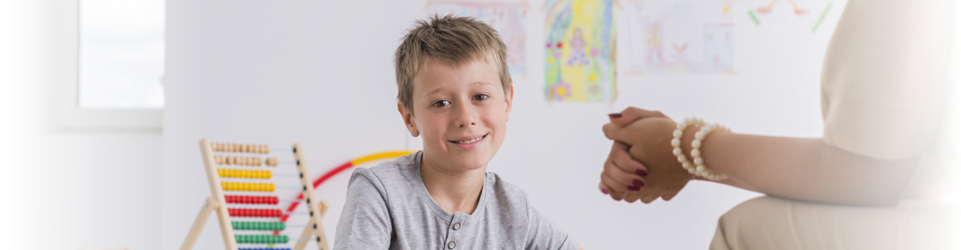 child squatting on the floor